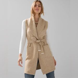 White House Black Market Tan Knit Vest